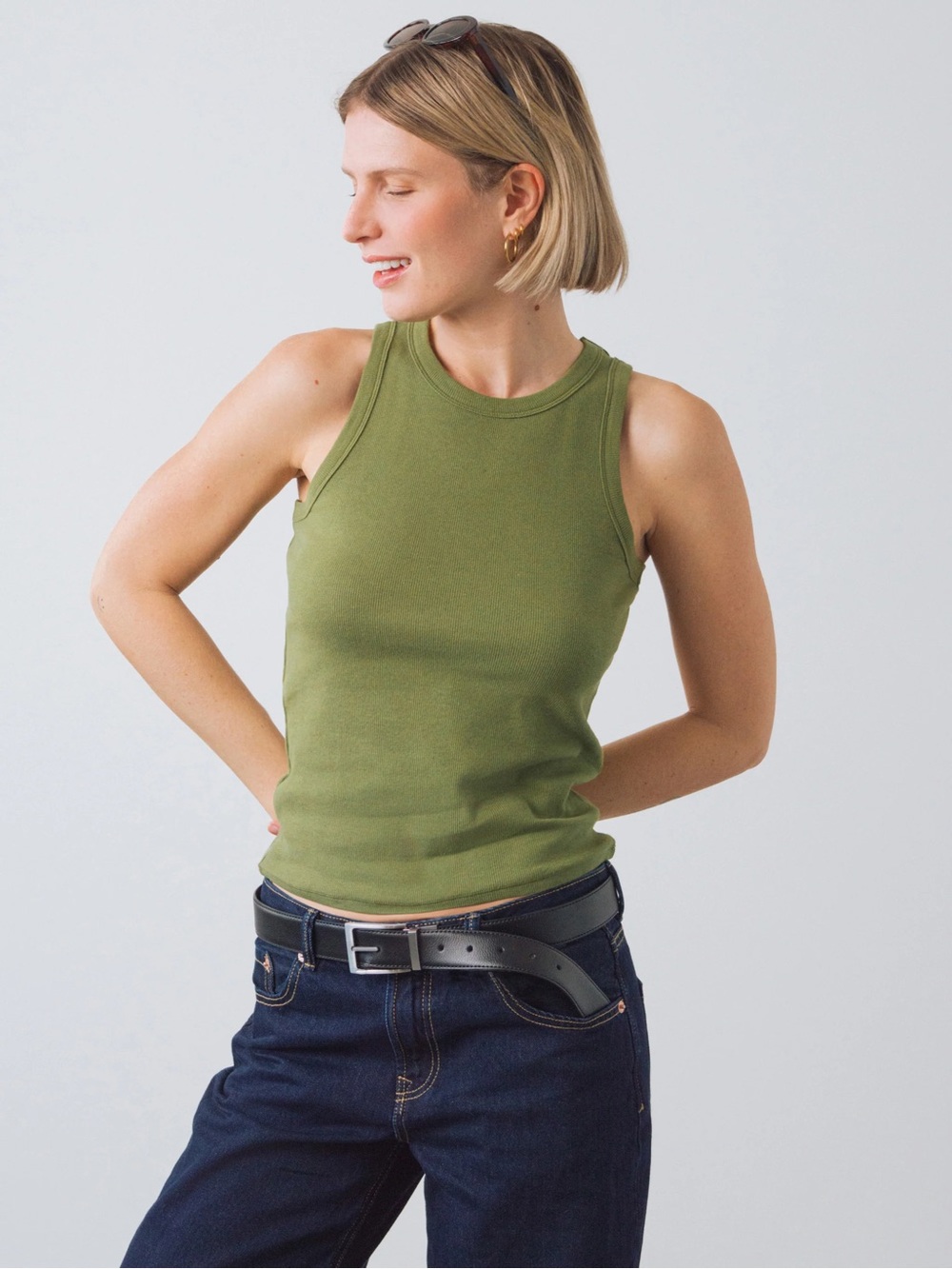 Banana Republic Olive Green Ribbed Tank
